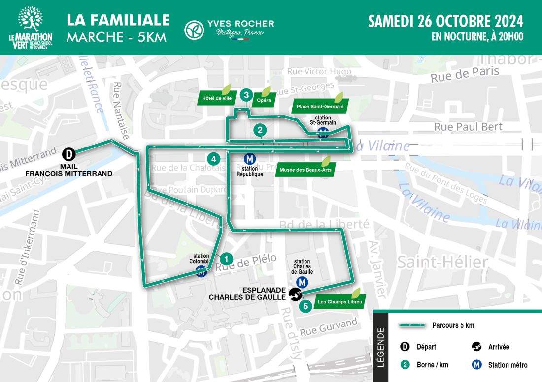 Parcours Familiale Yves Rocher 5km 2024