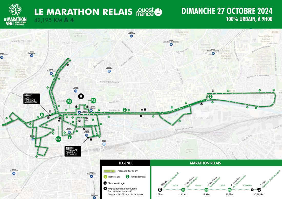 Parcours Marathon Relais 2024